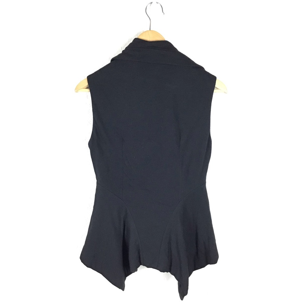 Rick Owens Lilies Vest 6 Black Zip Up Asymmetrical - Picture 4 of 9